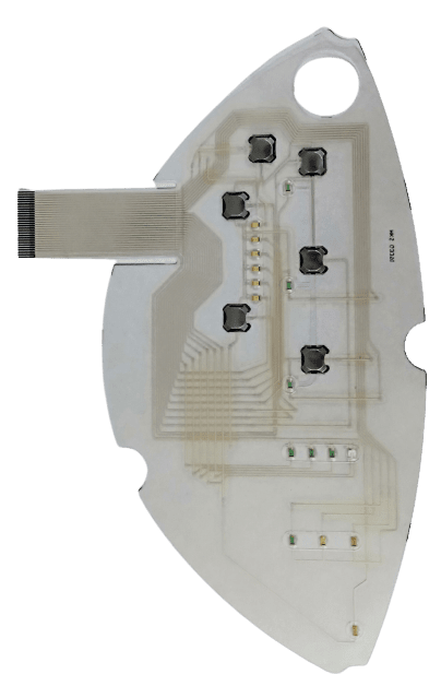 membrane with smd led & metal dome